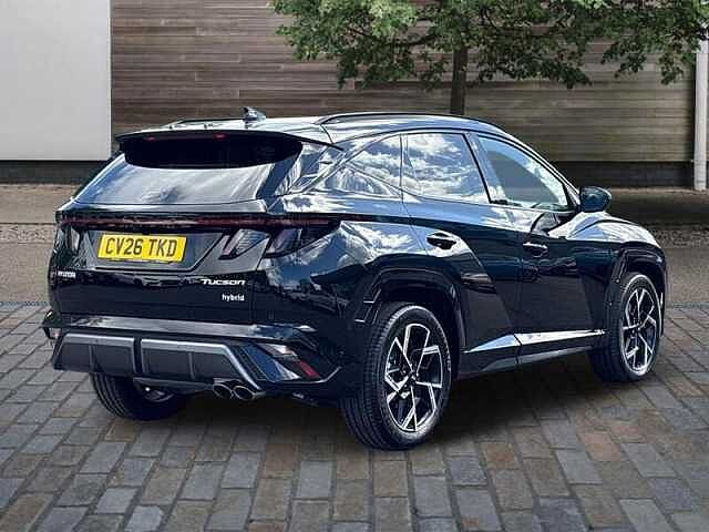 Hyundai TUCSON 1.6 T-GDi N Line S SUV 5dr Petrol Hybrid Auto Euro 6 (s/s) (215 ps) Abyss Black Pearl