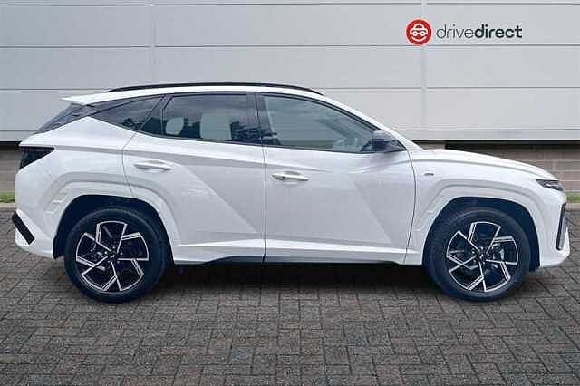 Hyundai TUCSON 1.6 T-GDi N Line SUV 5dr Petrol Hybrid Auto Euro 6 (s/s) (215 ps) White