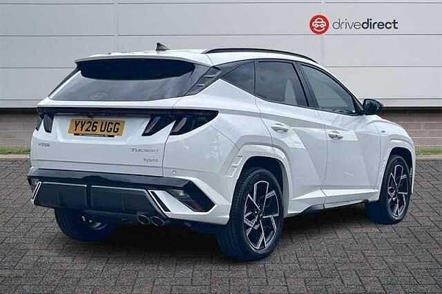 Hyundai TUCSON 1.6 T-GDi N Line SUV 5dr Petrol Hybrid Auto Euro 6 (s/s) (215 ps) White