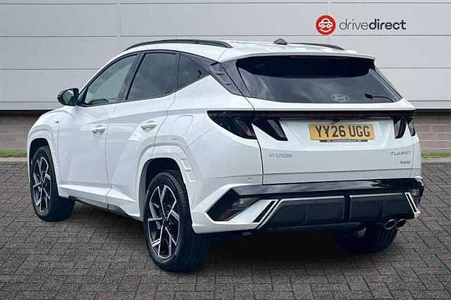 Hyundai TUCSON 1.6 T-GDi N Line SUV 5dr Petrol Hybrid Auto Euro 6 (s/s) (215 ps) White