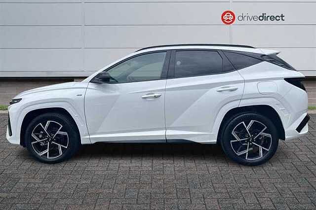 Hyundai TUCSON 1.6 T-GDi N Line SUV 5dr Petrol Hybrid Auto Euro 6 (s/s) (215 ps) White