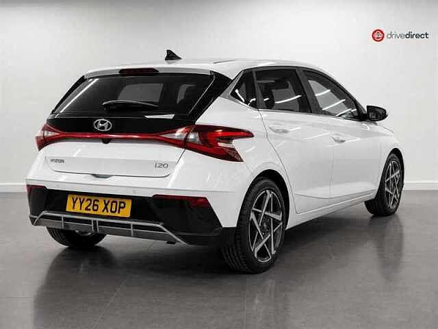 Hyundai I20 1.0 T-GDi Tech Line Hatchback 5dr Petrol DCT Euro 6 (s/s) (90 ps) White