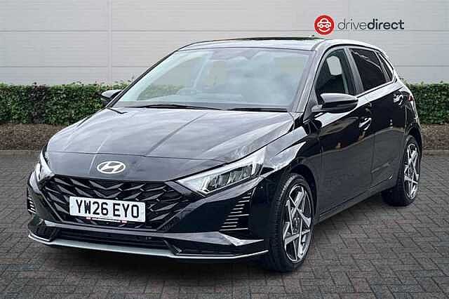 Hyundai I20 1.0 T-GDi Tech Line Hatchback 5dr Petrol DCT Euro 6 (s/s) (90 ps) Black