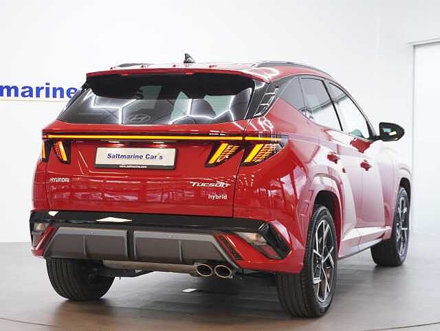 Hyundai TUCSON 1.6 T-GDi N Line SUV 5dr Petrol Hybrid Auto Euro 6 (s/s) (215 ps) Engine Red