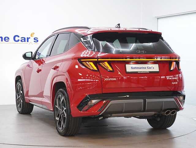 Hyundai TUCSON 1.6 T-GDi N Line SUV 5dr Petrol Hybrid Auto Euro 6 (s/s) (215 ps) Engine Red