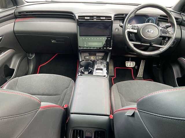 Hyundai TUCSON 1.6 h T-GDi N Line S SUV 5dr Petrol Hybrid Auto Euro 6 (s/s) (230 ps) Sunset Red