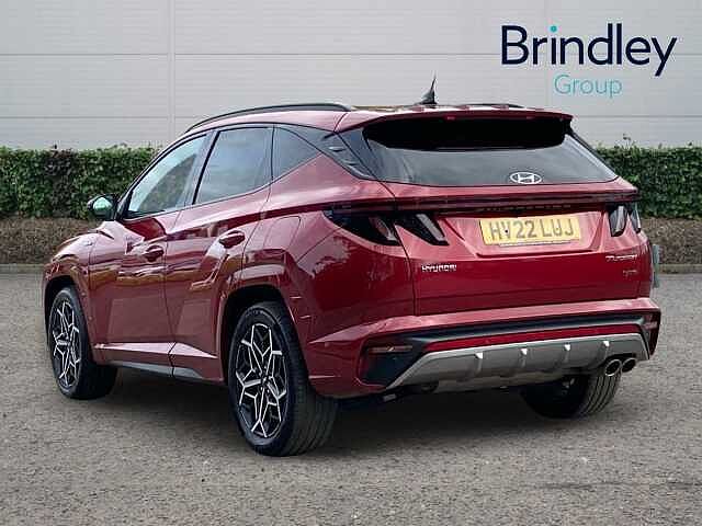 Hyundai TUCSON 1.6 h T-GDi N Line S SUV 5dr Petrol Hybrid Auto Euro 6 (s/s) (230 ps) Sunset Red