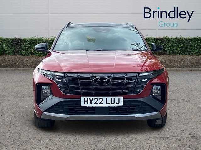 Hyundai TUCSON 1.6 h T-GDi N Line S SUV 5dr Petrol Hybrid Auto Euro 6 (s/s) (230 ps) Sunset Red