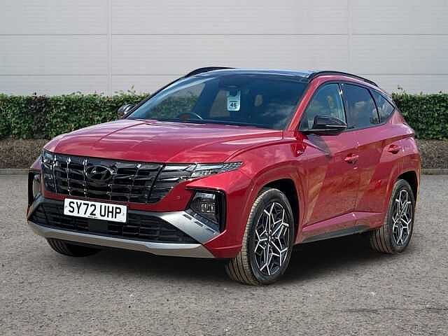 Hyundai TUCSON 1.6 h T-GDi N Line S SUV 5dr Petrol Hybrid Auto Euro 6 (s/s) (230 ps) Sunset Red