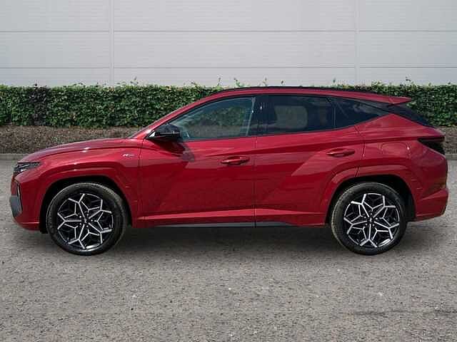 Hyundai TUCSON 1.6 h T-GDi N Line S SUV 5dr Petrol Hybrid Auto Euro 6 (s/s) (230 ps) Sunset Red