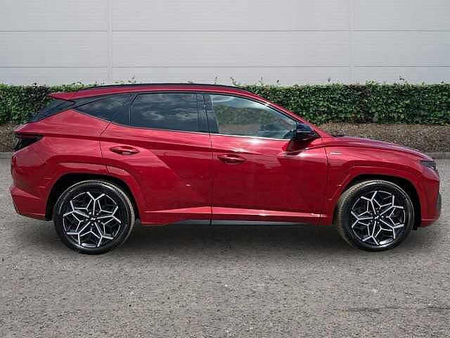 Hyundai TUCSON 1.6 h T-GDi N Line S SUV 5dr Petrol Hybrid Auto Euro 6 (s/s) (230 ps) Sunset Red