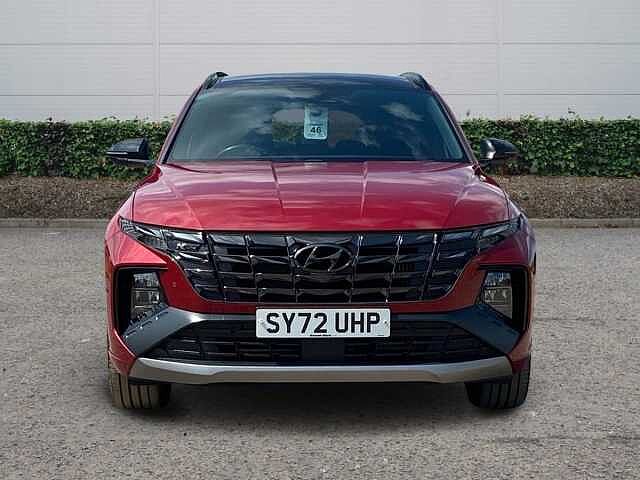 Hyundai TUCSON 1.6 h T-GDi N Line S SUV 5dr Petrol Hybrid Auto Euro 6 (s/s) (230 ps) Sunset Red