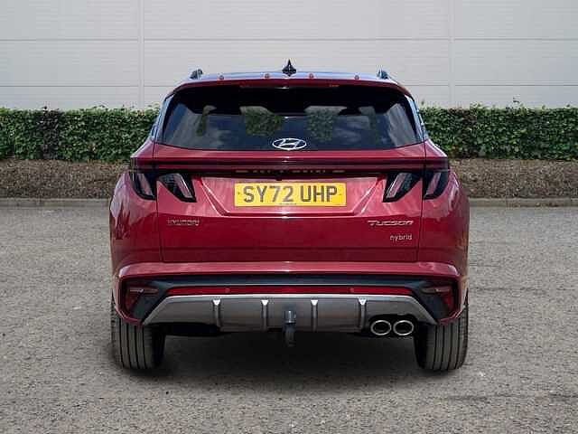 Hyundai TUCSON 1.6 h T-GDi N Line S SUV 5dr Petrol Hybrid Auto Euro 6 (s/s) (230 ps) Sunset Red