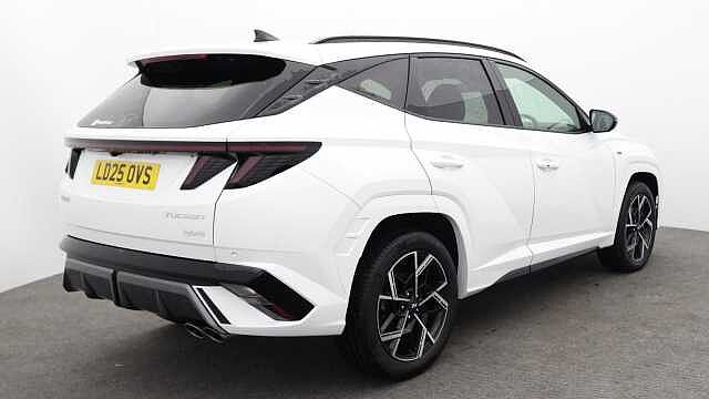 Hyundai TUCSON 1.6 T-GDi N Line SUV 5dr Petrol Hybrid Auto Euro 6 (s/s) (215 ps) White