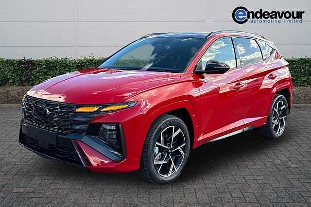 Hyundai TUCSON 1.6T 150 N Line S 5dr DCT Engine Red