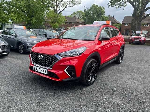 Hyundai TUCSON 1.6 CRDi MHEV N Line SUV 5dr Diesel Hybrid DCT Euro 6 (s/s) (136 ps) Red