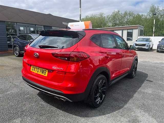 Hyundai TUCSON 1.6 CRDi MHEV N Line SUV 5dr Diesel Hybrid DCT Euro 6 (s/s) (136 ps) Red