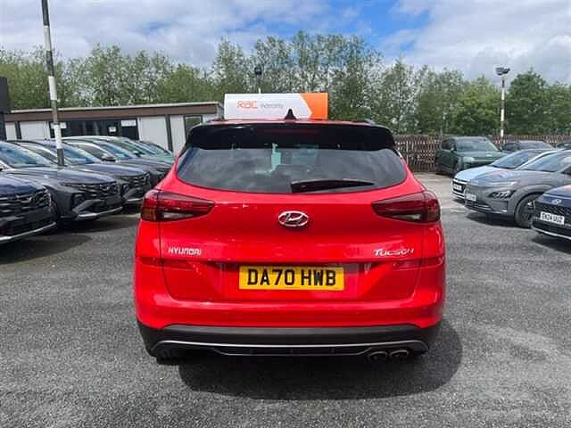 Hyundai TUCSON 1.6 CRDi MHEV N Line SUV 5dr Diesel Hybrid DCT Euro 6 (s/s) (136 ps) Red