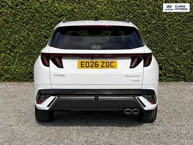Hyundai TUCSON 1.6T N Line S SUV 5dr Petrol Hybrid Auto Euro 6 (s/s) (239 ps) White